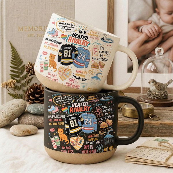 Kubek z ceramiki "Nie całowaliśmy się nawet z Hollanderem" Rozanov, kubek z motywem homoseksualnego romansu, kubek z motywem rywalizacji w filmach, prezenty dla fanów zespołu Hollanov