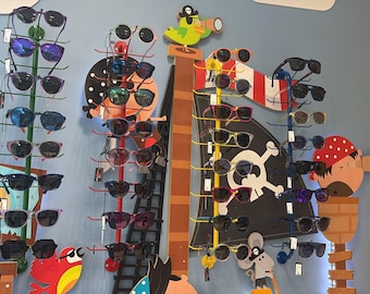 5-poziomowy metalowy stojak na okulary | Organizer na okulary przeciwsłoneczne | Minimalistyczny ekspozytor okularów do domu i sklepu