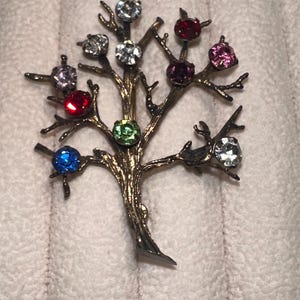 Vintage Sterling Silver Tree of Life Brooch