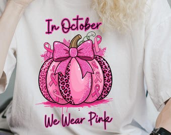 Pink Ribbon Pumpkin PNG: Breast Cancer Awareness (Digital Download)