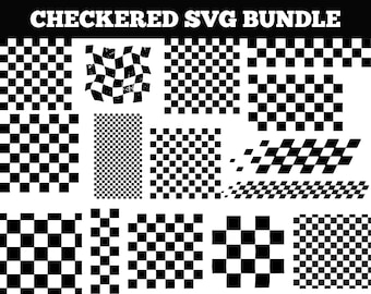 Checkered Pattern SVG Bundle: Vector Graphics (Digital Download)