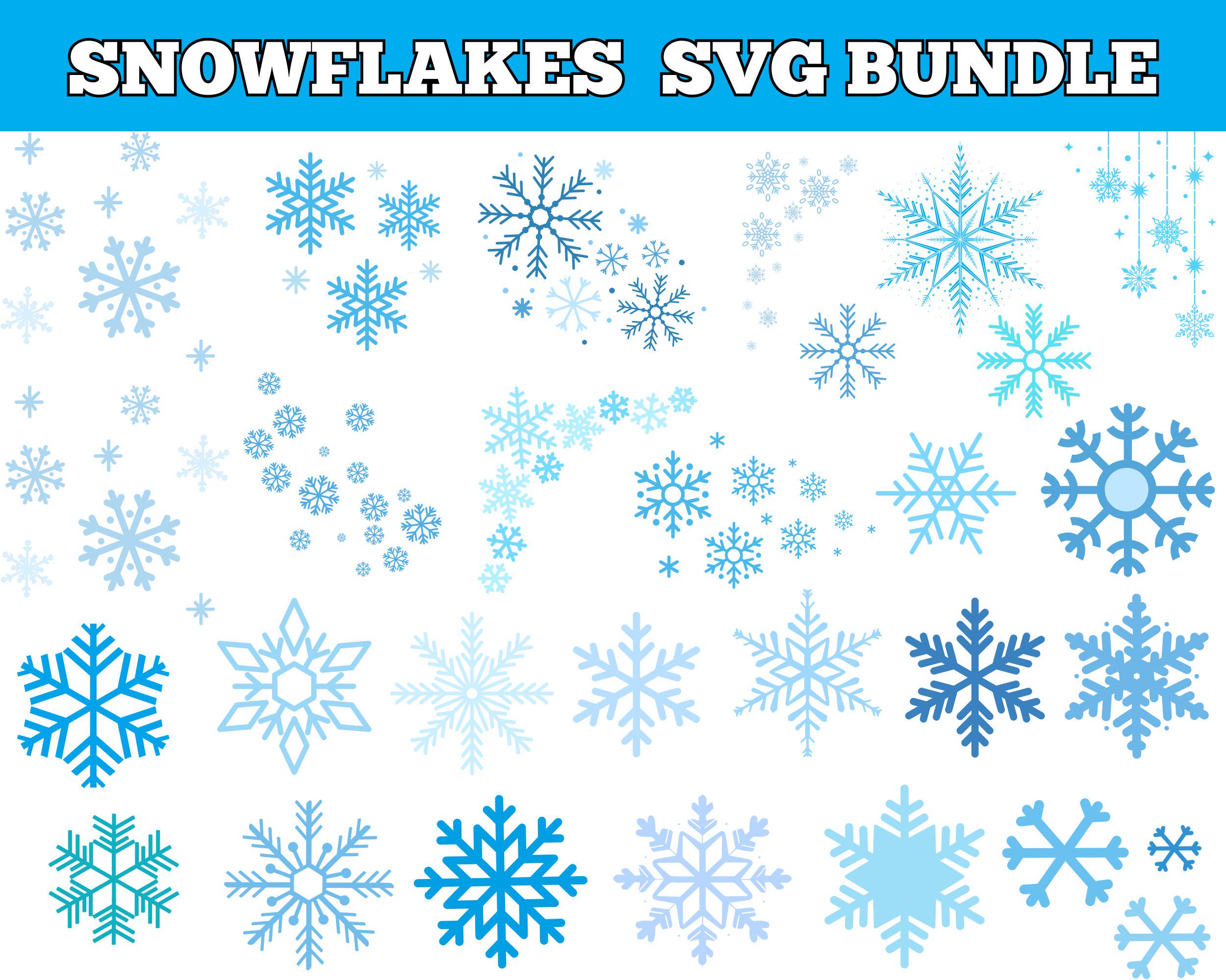 Snowflake Svg Router Winter Snowflakes SVG Bundle: Cricut, Silhouette, Glowforge (digital ...