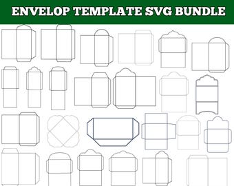Envelope Template Bundle|Envelope SVG Templates|Money envelope blank template|Card Making|Card Envelope Templates|PNG|Instant Download