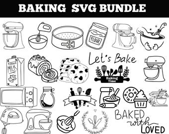 Cuisson au four SVG, cuisine SVG PNG pour fichiers Silhouette Cricut, facile à découper, téléchargement immédiat