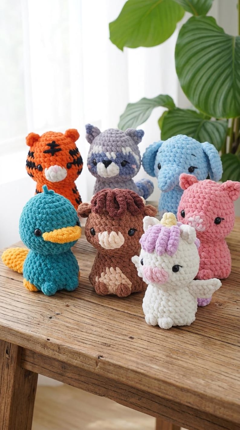 Amigurumi Animal Crochet Pattern Bundle Plush PDF Easy Beginner Cute ...