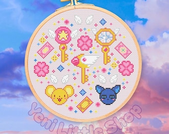 Cardcaptor Sakura Cross Stitch Pattern: Kawaii Anime DIY (PDF Pattern)