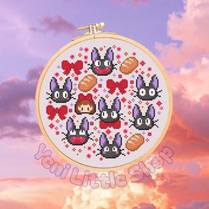 Kruissteekpatroon Kiki's Delivery Service: Studio Ghibli Cat (pdf-patroon)