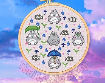 Totoro Cross Stitch Pattern: Studio Ghibli DIY Anime (PDF Pattern)