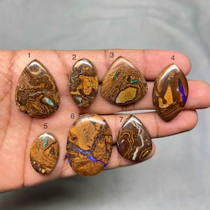 Natural Boulder Opal Cabochon – Handmade Jewelry Stone, Australian Opal Gemstone for Ring Pendant