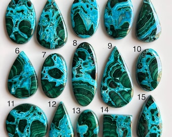 Chrysocolla Malachite Stone | Natural Healing Crystal | Calming Heart Chakra Gem | Raw/Gemstone Gift | Blue Green Crystal for Energy Balance