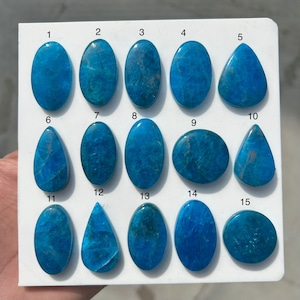 100 % Natural Apatite Cabochon Blue Apatite Gemstone For Jewelry Making Hand Polished Natural Gemstone For Pendants