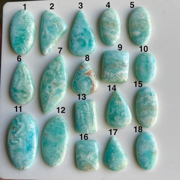 Blue Aragonite Gemstone, Natural Blue Aragonite Cabochon, Loose Gemstone Aragonite Designer Gemstone For Making Jewelry