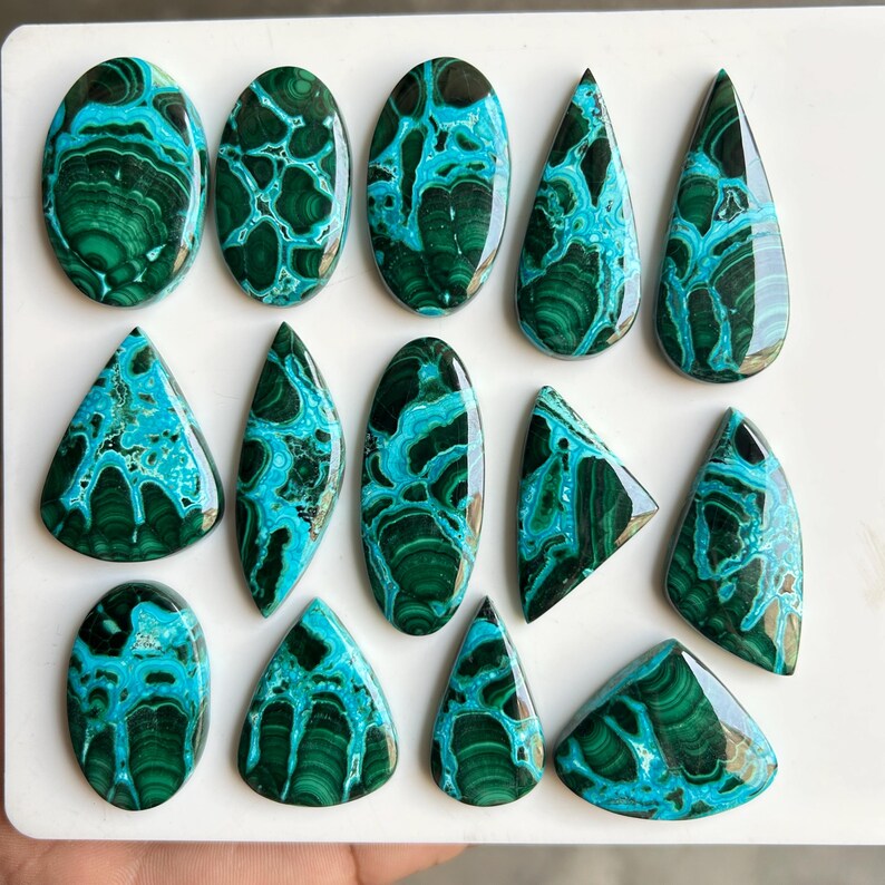 Chrysocolla Malachite Stone | Natural Healing Crystal | Calming Heart Chakra Gem | Raw/Gemstone Gift | Blue Green Crystal for Energy Balance Bild 2
