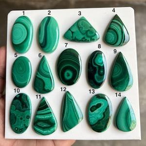 Natural Malachite Cabochon, Designer green malachite gemstone, loose gemstone, hand polished Jewelry Making Gemstone