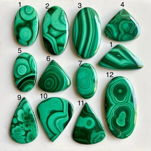 Natural Malachite Cabochon, Designer green malachite gemstone, loose gemstone, hand polished Jewelry Making Gemstone