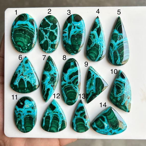 Chrysocolla Malachite Stone | Natural Healing Crystal | Calming Heart Chakra Gem | Raw/Gemstone Gift | Blue Green Crystal for Energy Balance