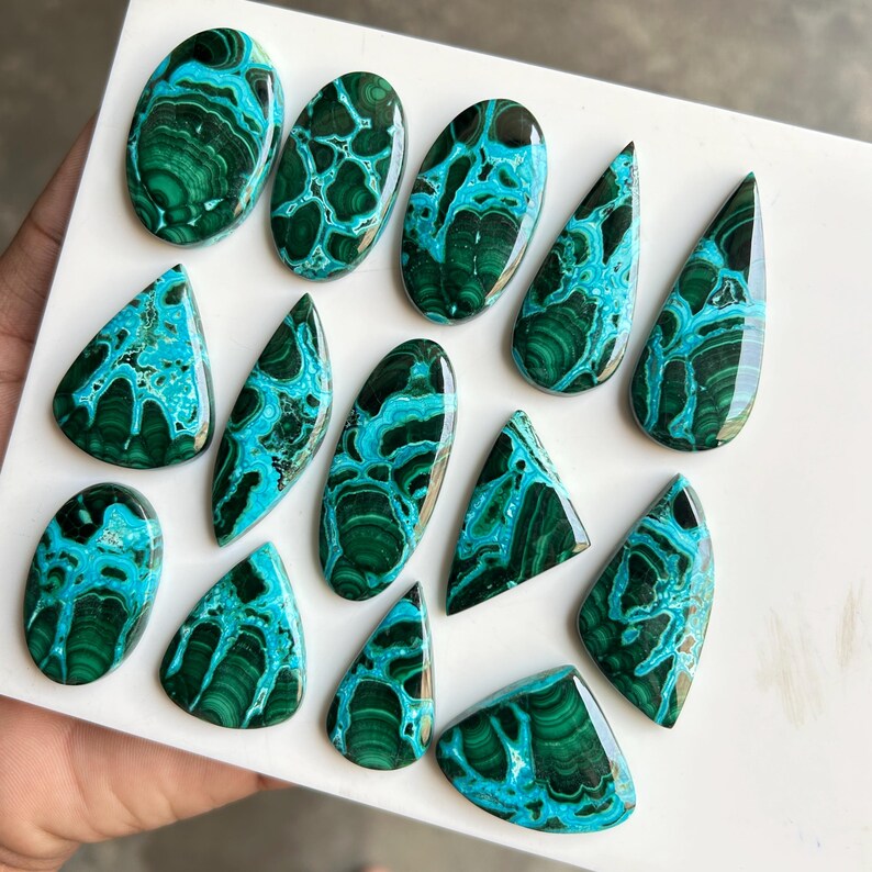 Chrysocolla Malachite Stone | Natural Healing Crystal | Calming Heart Chakra Gem | Raw/Gemstone Gift | Blue Green Crystal for Energy Balance Bild 4