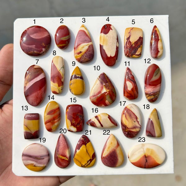 Cabujón de jaspe mookaita natural | Piedra de jaspe australiano para joyería | Piedra preciosa para colgante de anillo