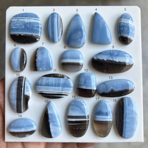 Naturlig blå opal ädelsten cabochon, lös ädelsten designer blå opal cabochon ädelsten, hänge för smyckestillverkning
