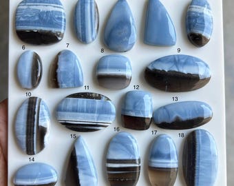 Natural Blue Opal Gemstone Cabochon, Loose Gemstone Designer Blue Opal Cabochon Gemstone, Pendant For Jewelry Making