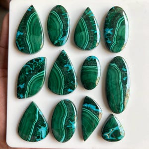 Piedra de crisocola y malaquita | Cristal curativo natural | Gema para calmar el chakra del corazón | Regalo de piedra preciosa en bruto | Cristal azul verdoso para el equilibrio energético imagen 2