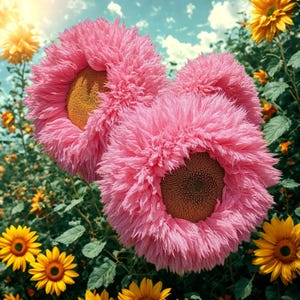 50pcs Pink Teddy Bear Sunflower Seeds – Cute and Compact Blooms, Garden Friendly, Great for Pots or Flower Beds