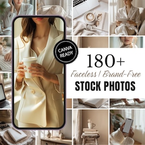 Anonieme stockfoto's | Boho Lifestyle & Girl Boss Esthetiek | Neutrale fotobundel | Klaar voor Instagram: vierkant/rollen | Commercieel gebruik