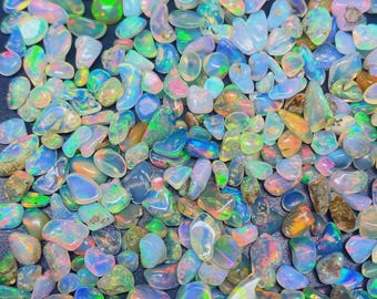 250pc Ethiopian Opal Polish Rough: 2-5mm AAA Grade Fire Opal
