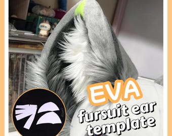 Universal EVA Fursuit Ear Template Japanese Style DIY Beginner Friendly For Back Head Ears