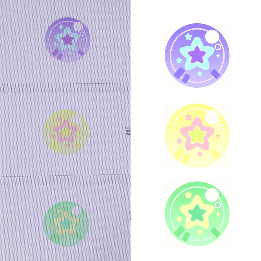 Starlight Candy Fursuit Eyes Multicolor Star Mesh Lens Pastel Dreamcore ...