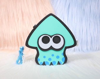 Fursuit Squid Fan Splatoon 3D Printed Handheld Summer Breeze Cosplay Furry Hand Fans Gamers DC Charging Portable Cooling Gadget