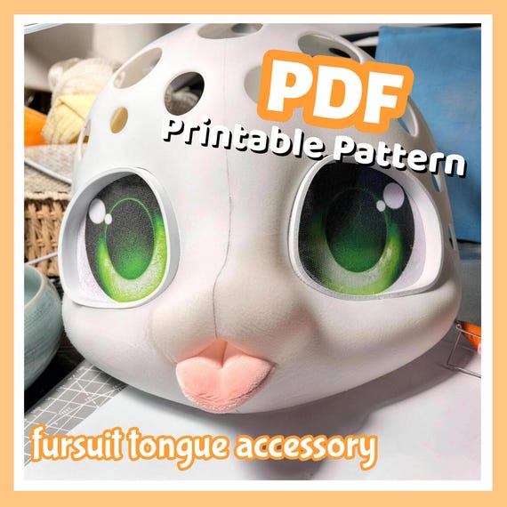PDF Printable Sewing Pattern Magnetic Fursuit Tongue Original Design DIY BeginnerFriendly Tutorial File No Physical Item CostumeMaking Guide