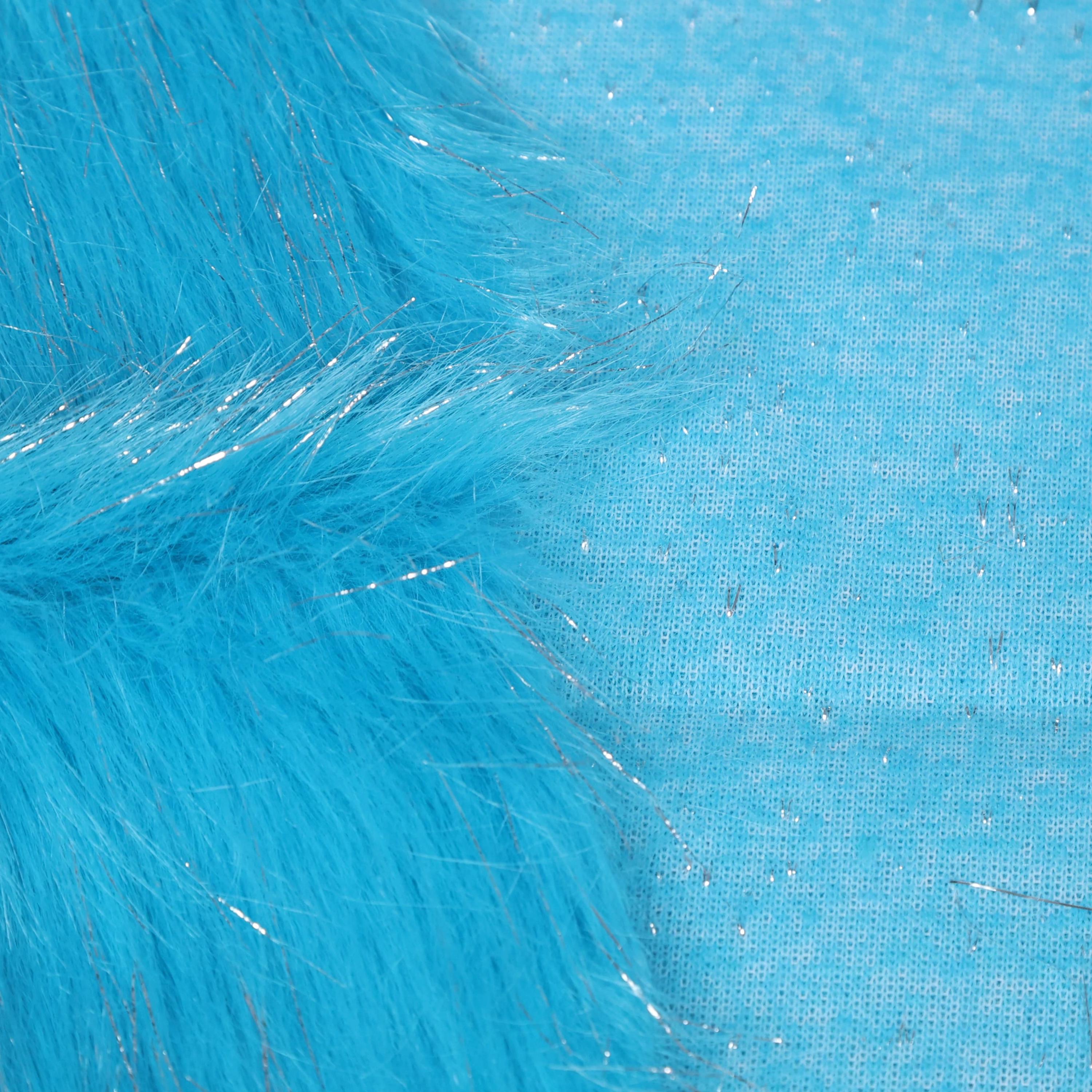 Tinsel Shag Faux Fur Fabric Long Pile Metallic Lurex Soft Plush ...