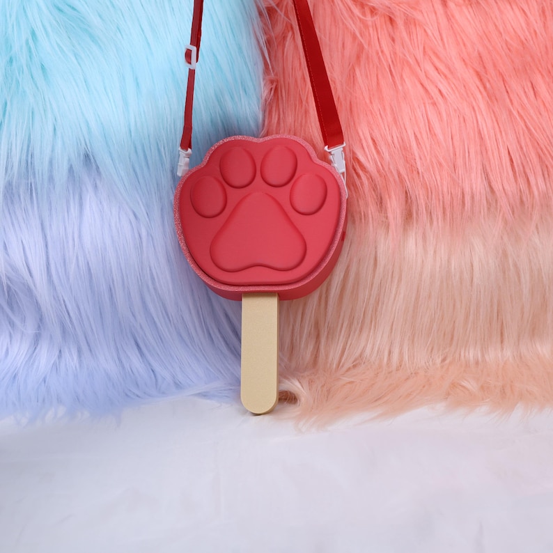 Zootropia Pawpsicle Pälsfläkt Tre hastigheter Bärbar handhållen fläktrem Söt ispopp tassdesign USB-laddningsbar 3D-tryckt pälsdräkt rekvisita bild 13