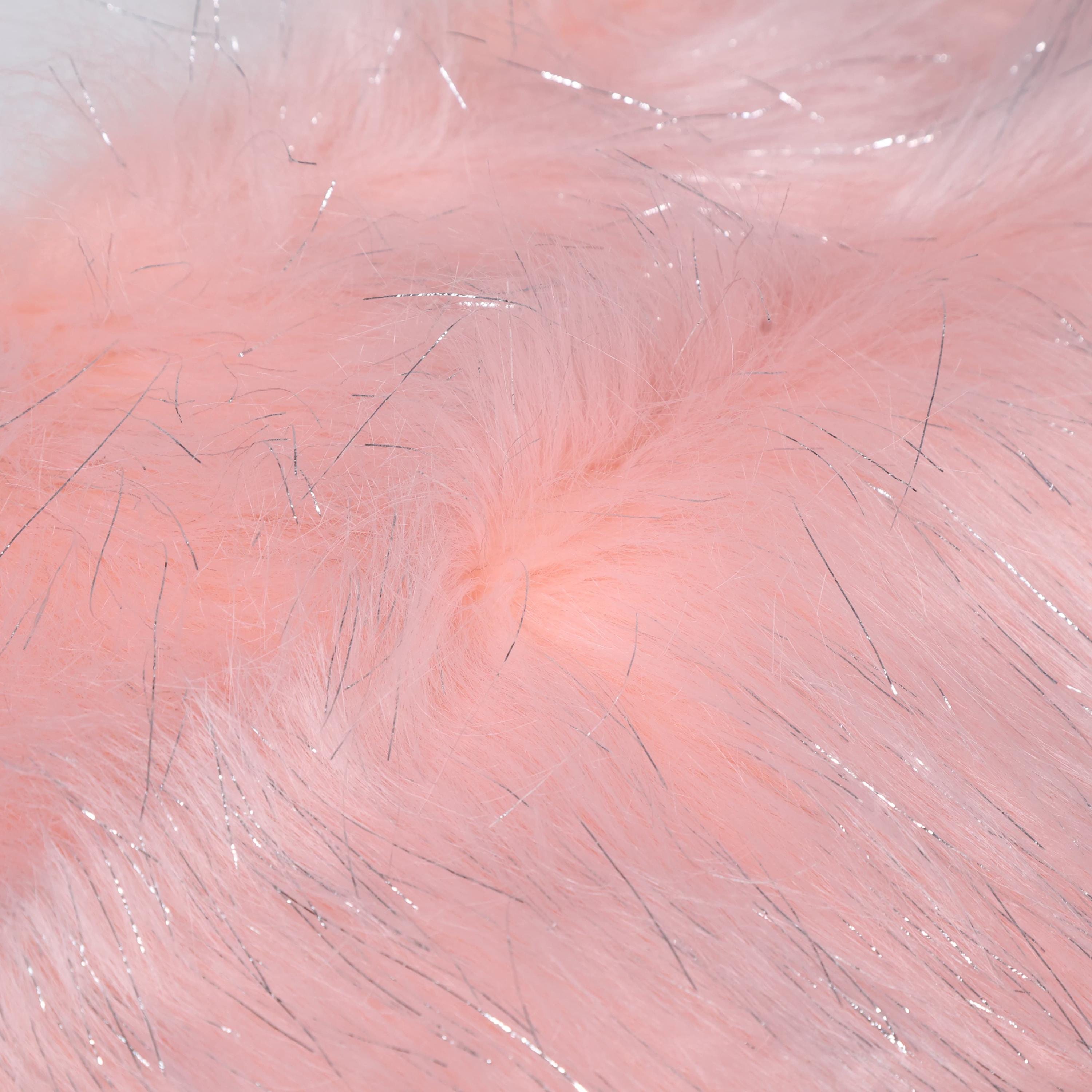 Tinsel Shag Faux Fur Fabric Long Pile Metallic Lurex Soft Plush ...
