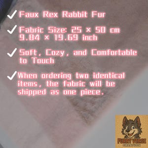Soft pink synthetic fur fabric with realistic short pile that mimics rex rabbit texture. Perfect for plush toy design, fursuit pieces, and costume lining. The 25 × 50 cm size is great for compact craft projects. This soft and cozy fabric offers comfort and quality in one.