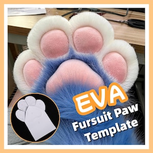 EVA Fursuit Paw Template Four Finger Canine Feline DIY Material Semi Finished Easy To Use Beginner Friendly Must Have For Fursuit Lovers