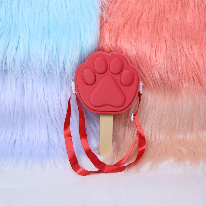Zootropia Pawpsicle Pälsfläkt Tre hastigheter Bärbar handhållen fläktrem Söt ispopp tassdesign USB-laddningsbar 3D-tryckt pälsdräkt rekvisita bild 2