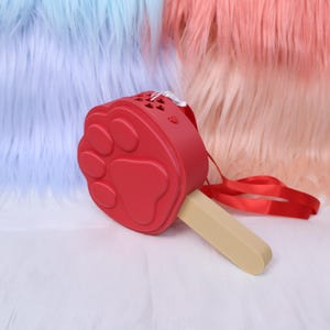 Zootropia Pawpsicle Pälsfläkt Tre hastigheter Bärbar handhållen fläktrem Söt ispopp tassdesign USB-laddningsbar 3D-tryckt pälsdräkt rekvisita bild 10