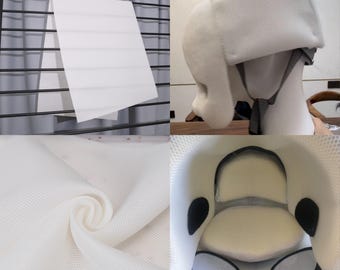 Breathable Sandwich Mesh Fabric Fursuit Head Lining Lightweight Elastic Washable Polyester DIY Supply 50x70cm Costume Making Material Sheet