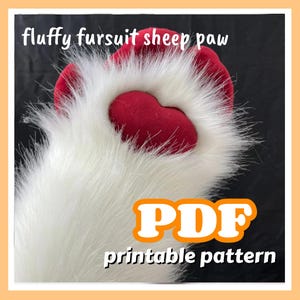 Sheep Paw PDF Pattern Fursuit Sewing Template Beginner Digital Download Printable Costume DIY Craft