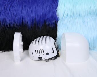 DIY Fursuit Head Base Kit with Back Skull Piece Connector Plate and Safety Helmet Liner for Japanese and Kig Style Cosplay Easy Assembly