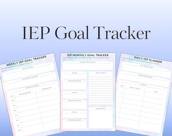 IEP Goal Tracker Printable | Special Education Planner autism (PDF Download)