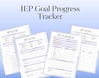 IEP Goal Progress Tracker | Special Education Data Sheets (PDF Download)