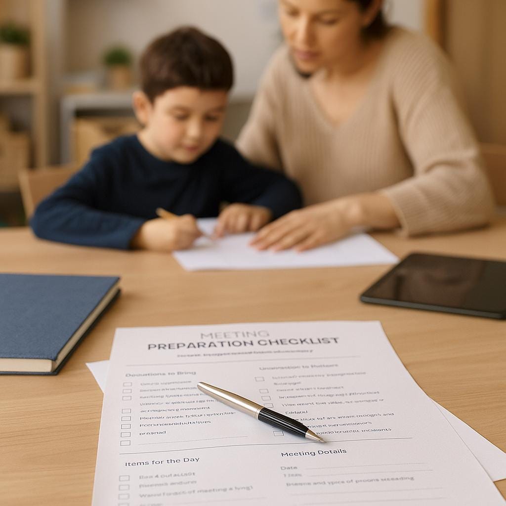 IEP Meeting Prep Checklist for Parents – Special Education Organizer ...