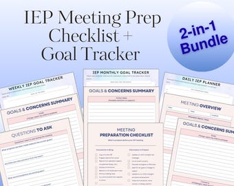 IEP Parent Planner Bundle – Meeting Prep & Goal Tracker Autism (PDF Download)
