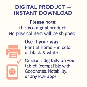 Pu&ograve; includere: Grafica per il download immediato di prodotti digitali con testo blu e pesca. Il testo recita: "PRODOTTO DIGITALE - DOWNLOAD IMMEDIATO". Indica inoltre che si tratta di un prodotto digitale e che nessun articolo fisico verr&agrave; spedito.
