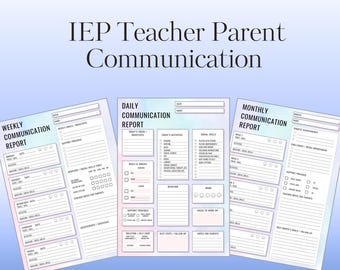 Plantillas de informes de comunicación del IEP: Planificador de educación especial (Descarga en PDF)