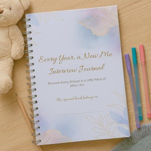 My Yearly Memory Book – Interview Journal for Kids Ages 3–18 | 180 Questions | 48 Pages | Printable PDF Keepsake