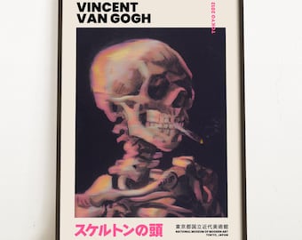 Vincent Van Gogh Skull Poster: Japanese Museum Art Print (Digital Download)